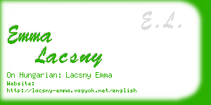 emma lacsny business card